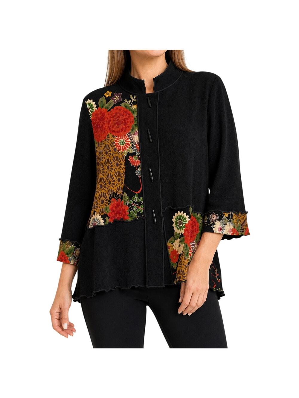 Moonlight by Y&S Sz Large Asian Wearable Art to Wear Blouse Shirt Top Unique